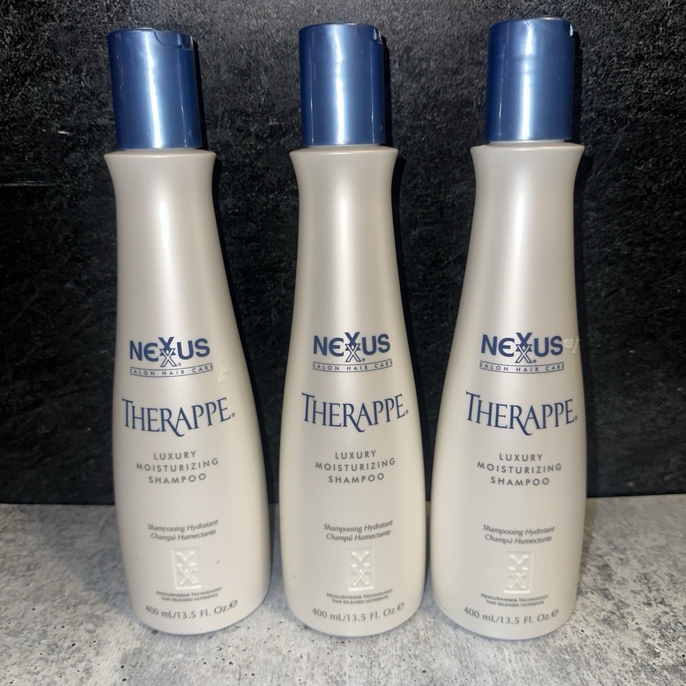 3 Lot New Nexxus Salon Hair Care Therappe Luxurious Moisturizing Shampoo
